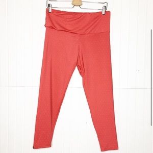 Free People Red and White Polka Dot Workout Leggings